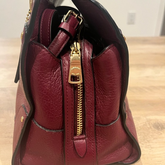 Coach Maroon Leather satchel bag - Picture 3 of 10